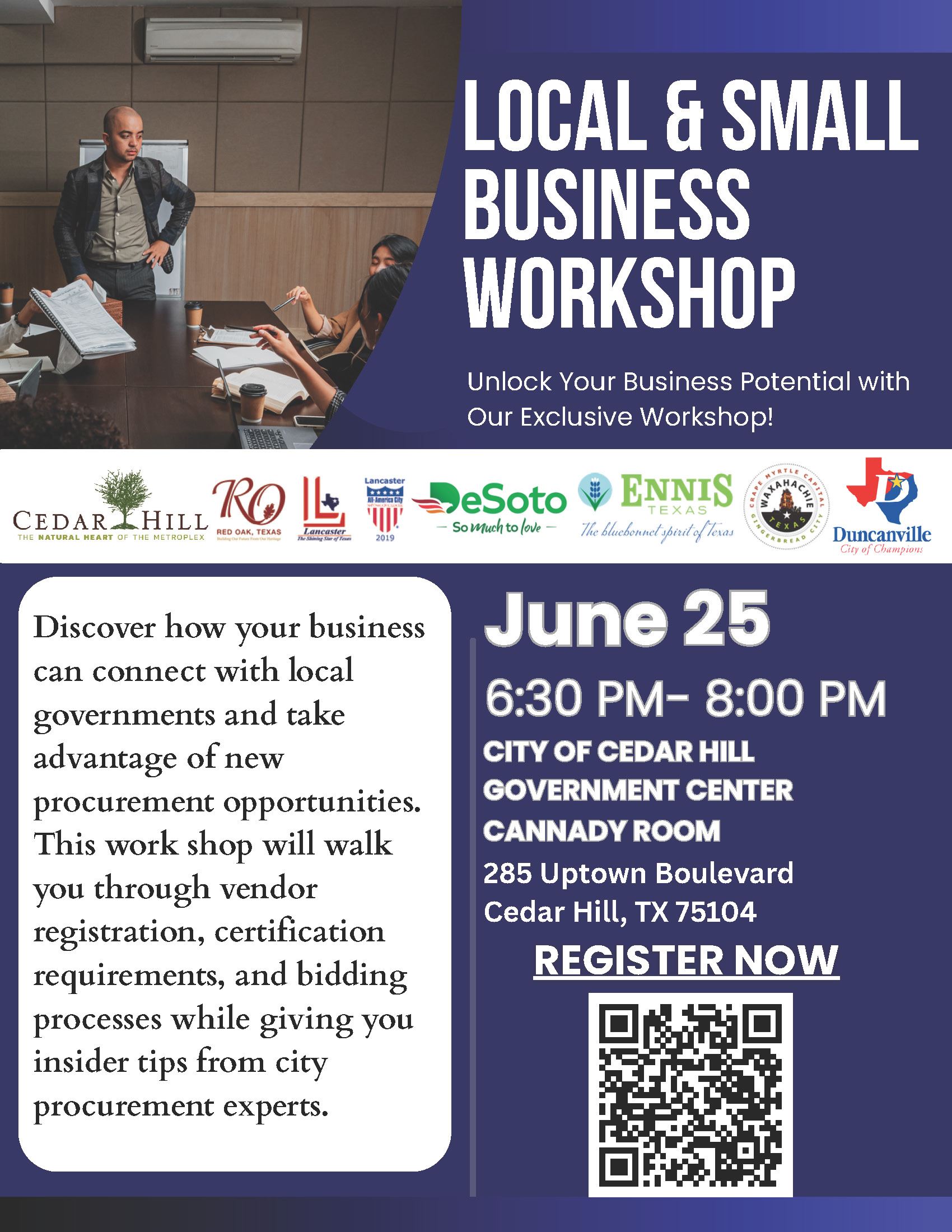 June 25th. 2026 Local and Small Business Workshop Flyer