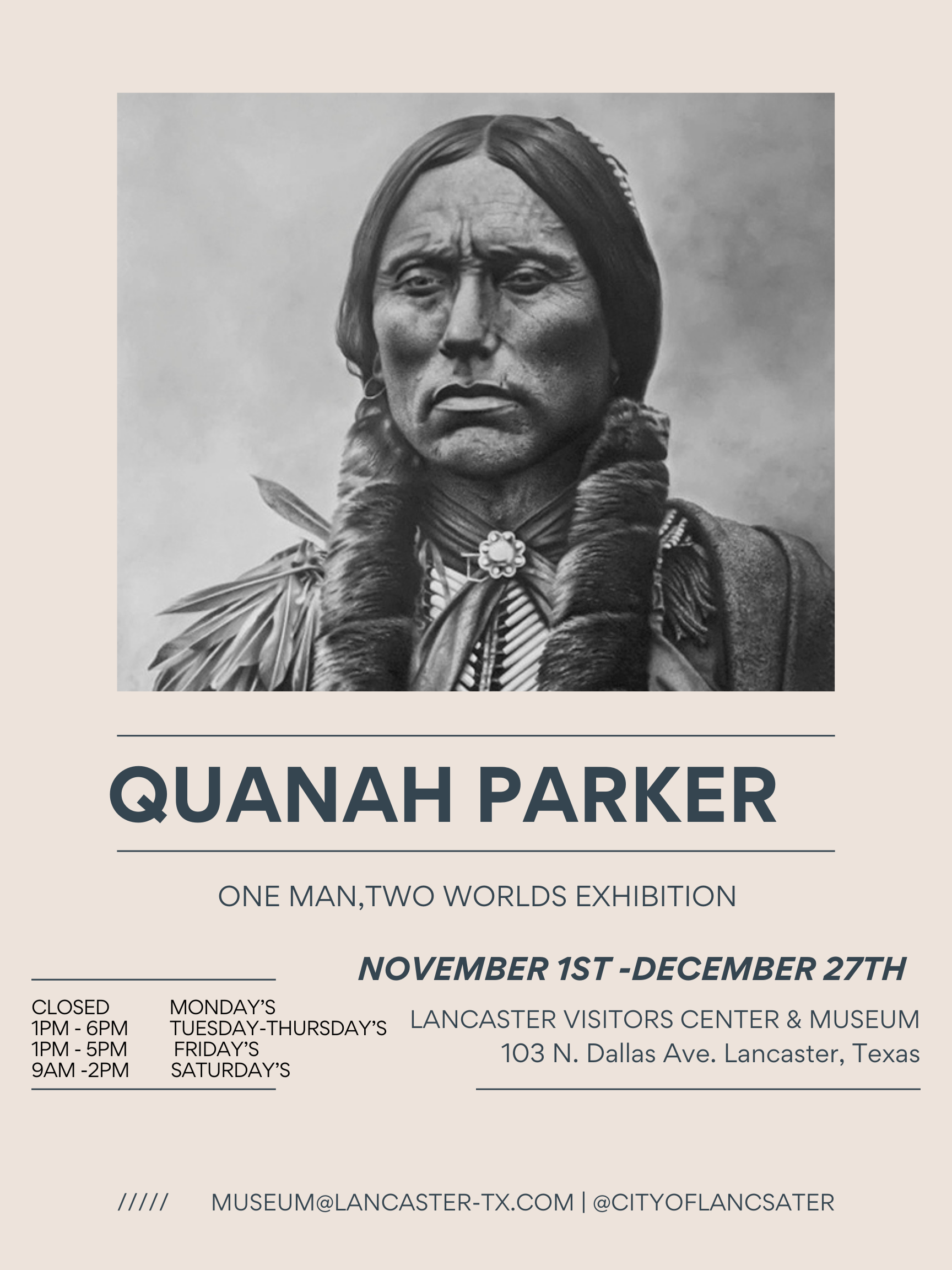 quanah parker exhibition poster