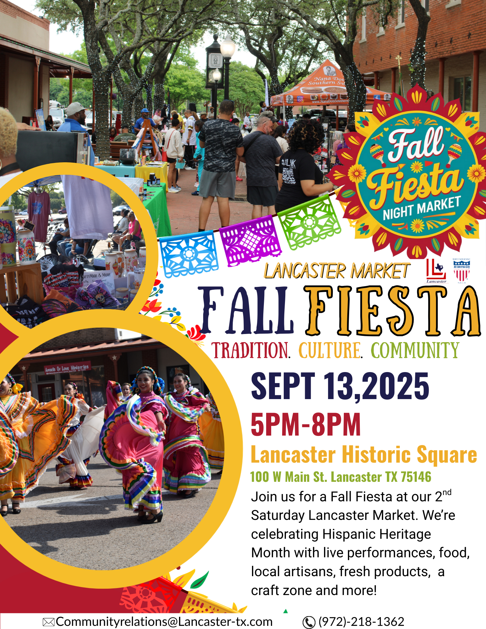 White and Blue Modern Flea Market Flyer